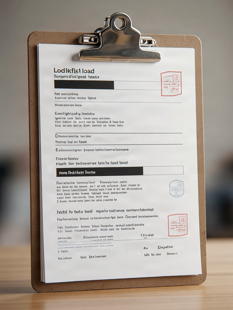Sample forklift load test certificate document